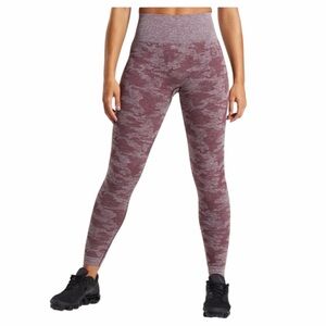 NWT GYMSHARK Camo Seamless Leggings Winter Berry Camo Size XL